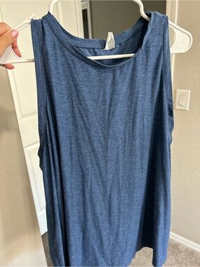 Athletic Works Blue Sleeveless Tank Top